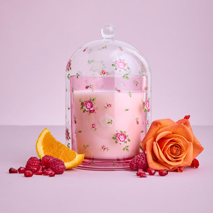 Royal Albert Petal & Flame Pomegranate Blossom Candle in Glass Jar