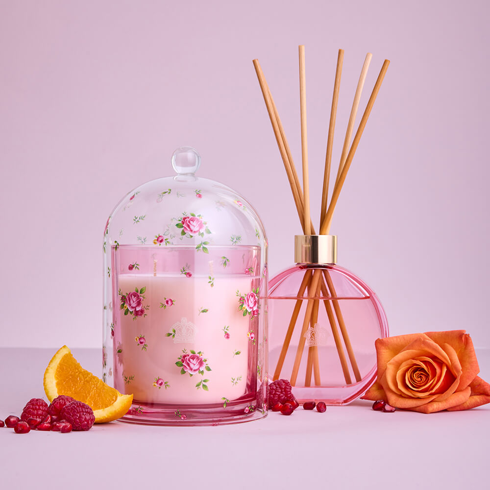 Royal Albert Petal & Flame – Pomegranate Blossom Candle from our Royal Albert Bone China Australia collection 