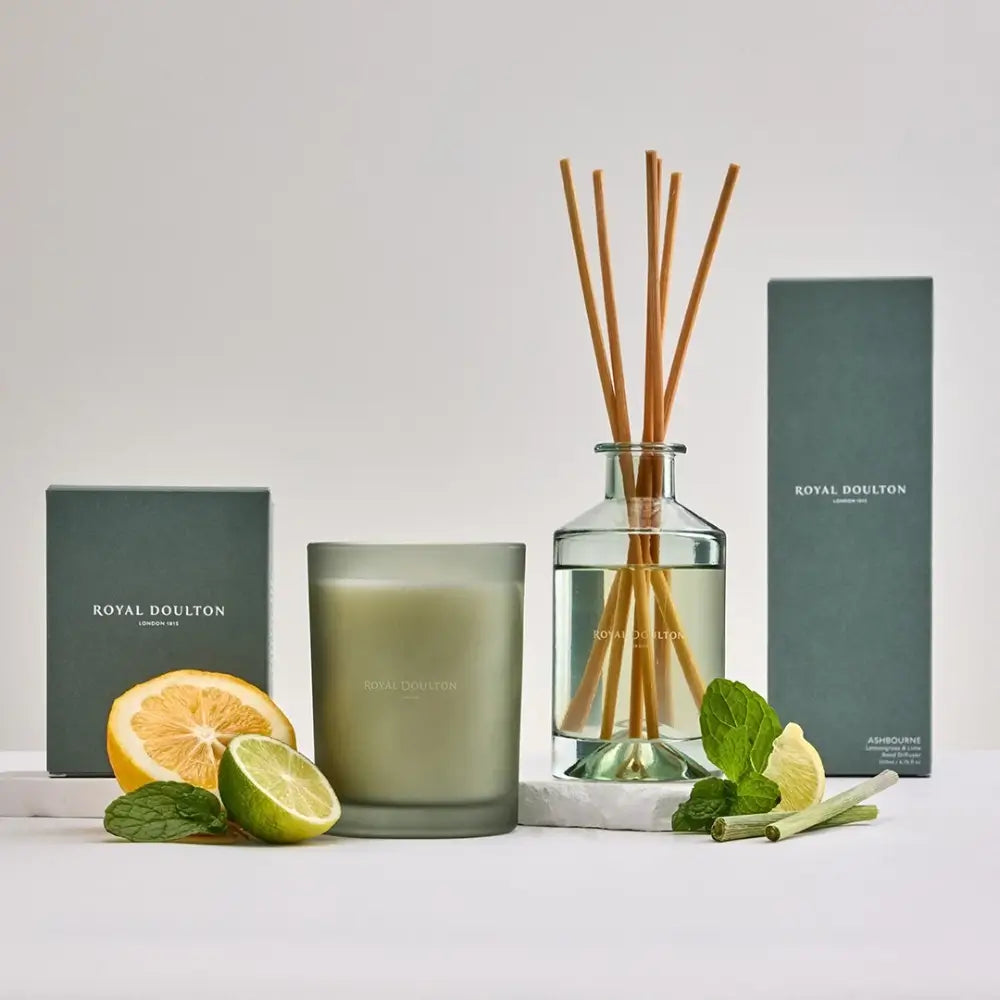 Royal Doulton 1815 Reed Diffuser Lemongrass and Lime scent with natural reeds