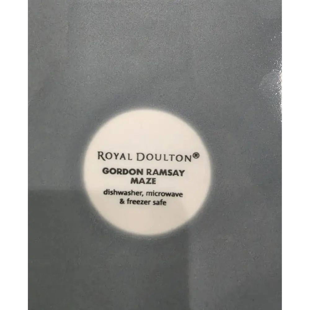 Royal Doulton label on a gray background