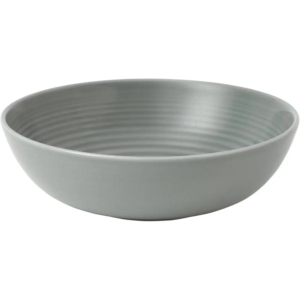 Gray ceramic bowl on a white background