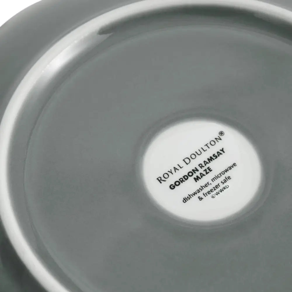 Gray cookware with a 'Royal Doulton Gordon Ramsay' label on a white background