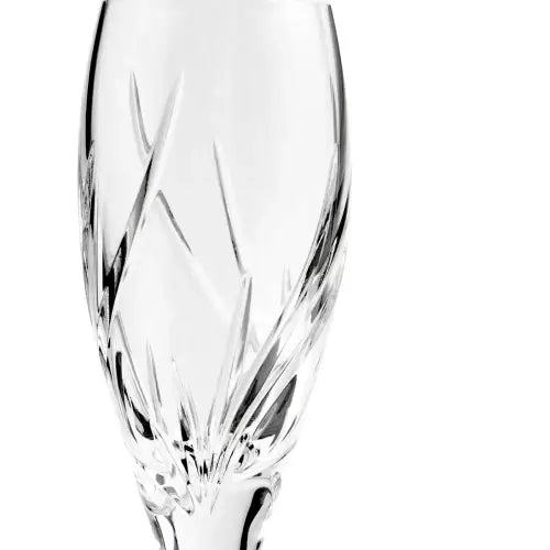 Clear crystal wine glass on a white background