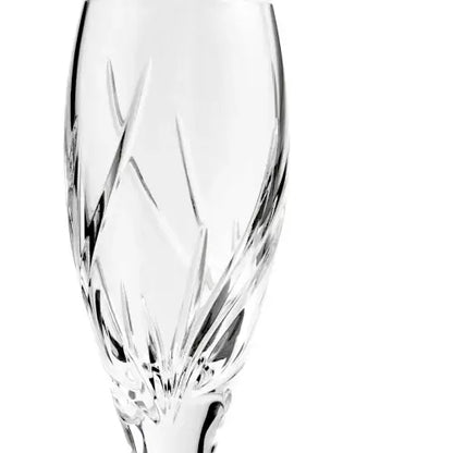 Clear crystal wine glass on a white background