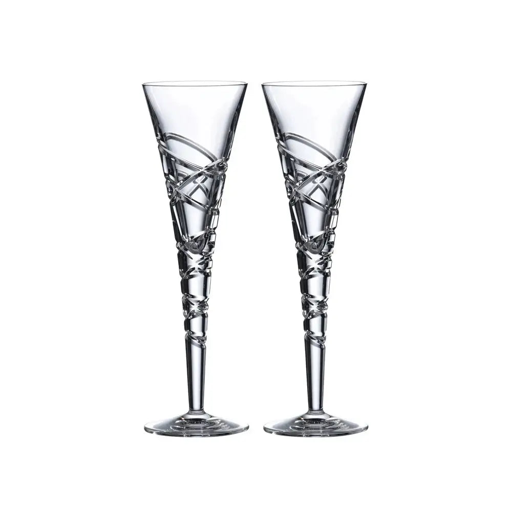 Royal Doulton Saturn Nouveau Crystal Flute Set of 2 from our kitchen & tablewear collection 