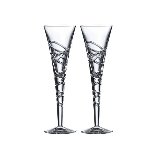 Royal Doulton Saturn Nouveau Crystal Flute Set of 2 from our kitchen & tablewear collection 