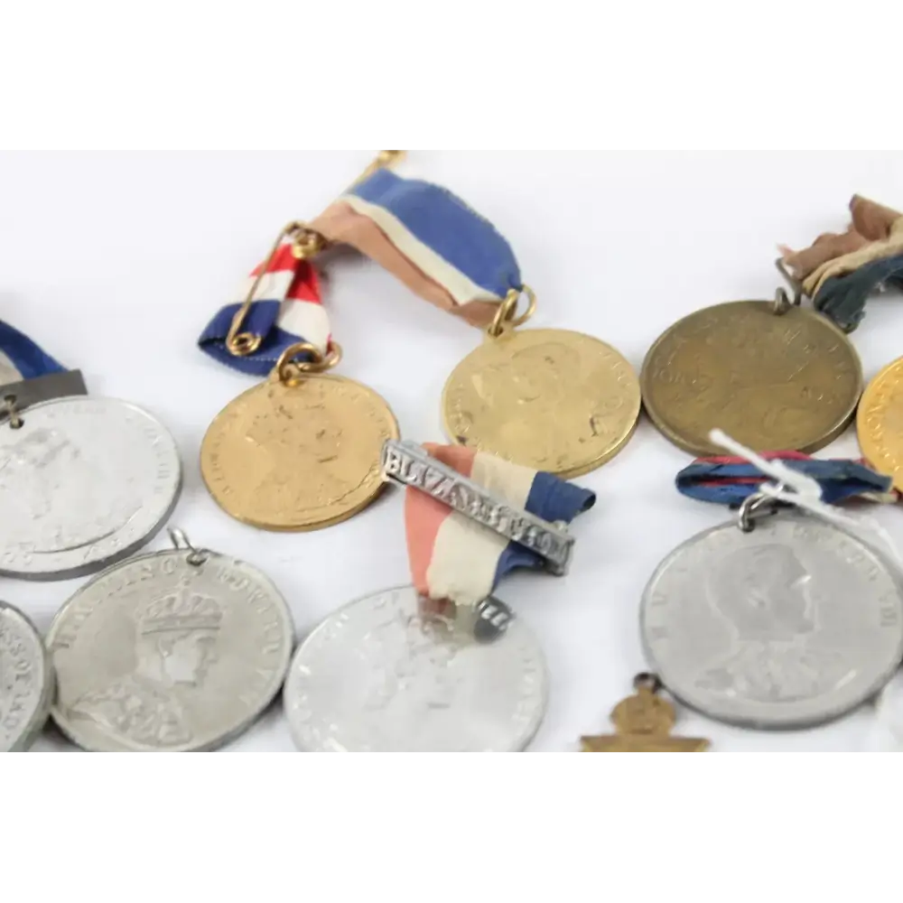 Detailed craftsmanship of Royal Medallions Antique featuring British monarchs