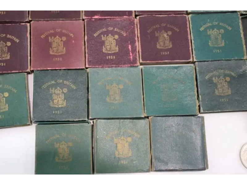 Collector's set of 25 Festival of Britain coins from 1951