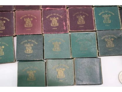 Collector's set of 25 Festival of Britain coins from 1951