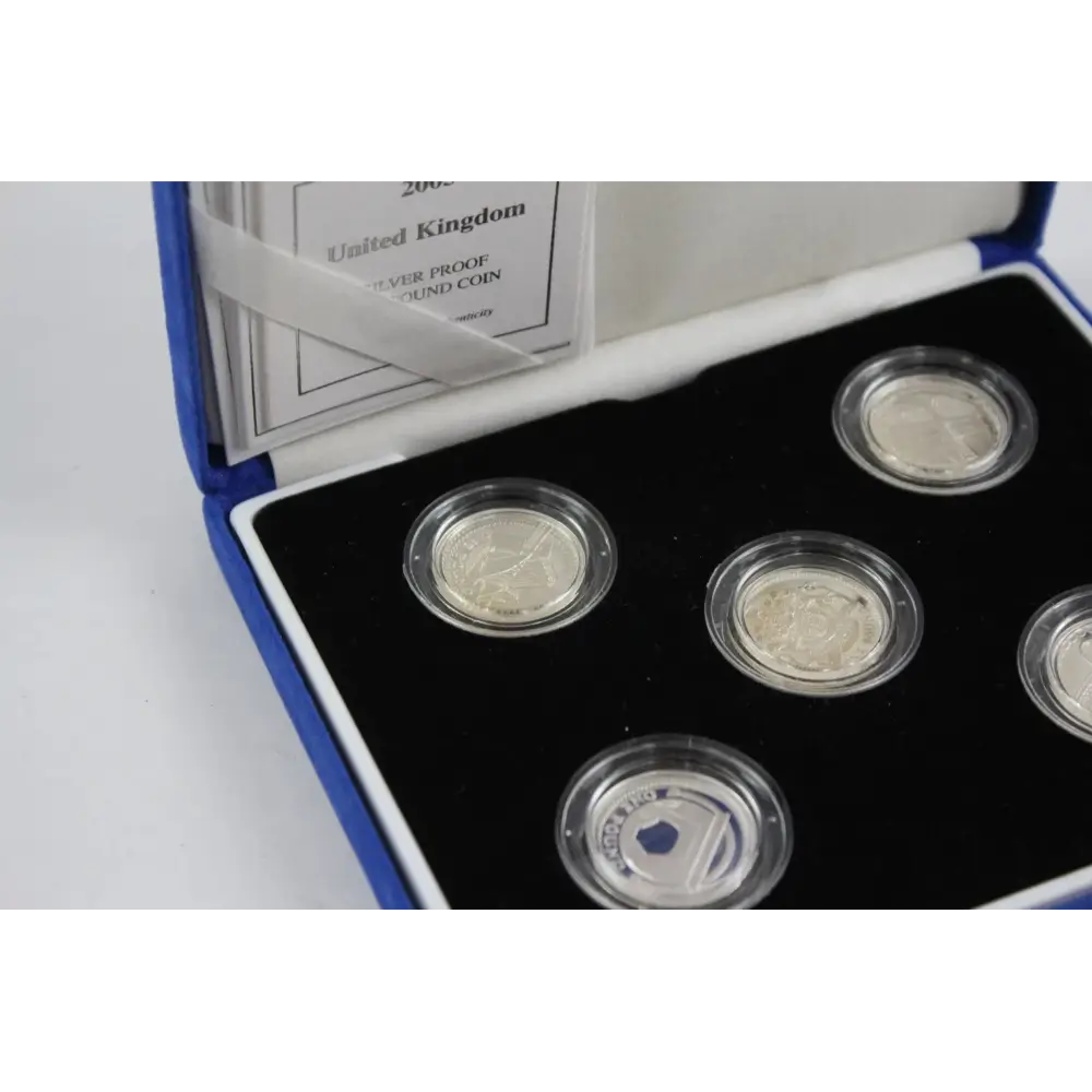Mixed Years 1 Pound Silver Coins by Royal Mint in Presentation Box