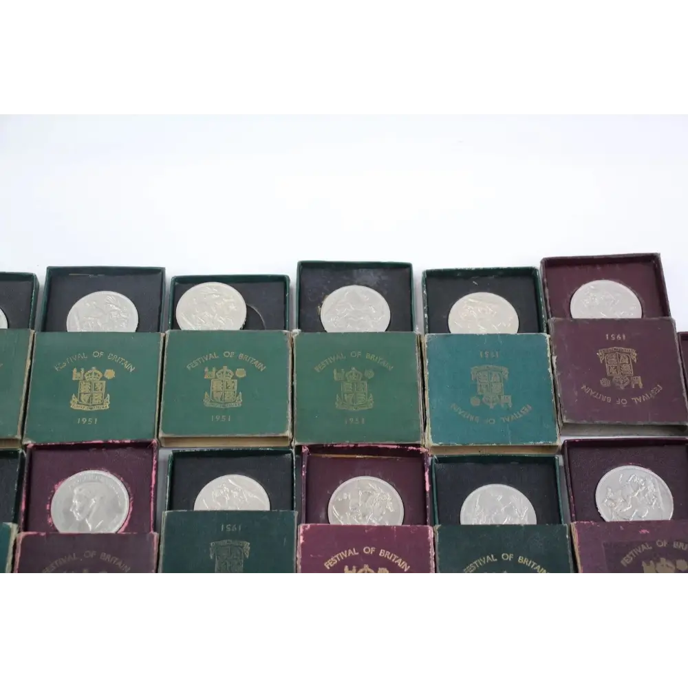 Full assortment of coins in Royal Mint Boxed Set 1951