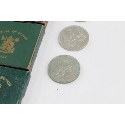 Premium display of 24 Royal Mint 1951 Festival of Britain Crown Coins