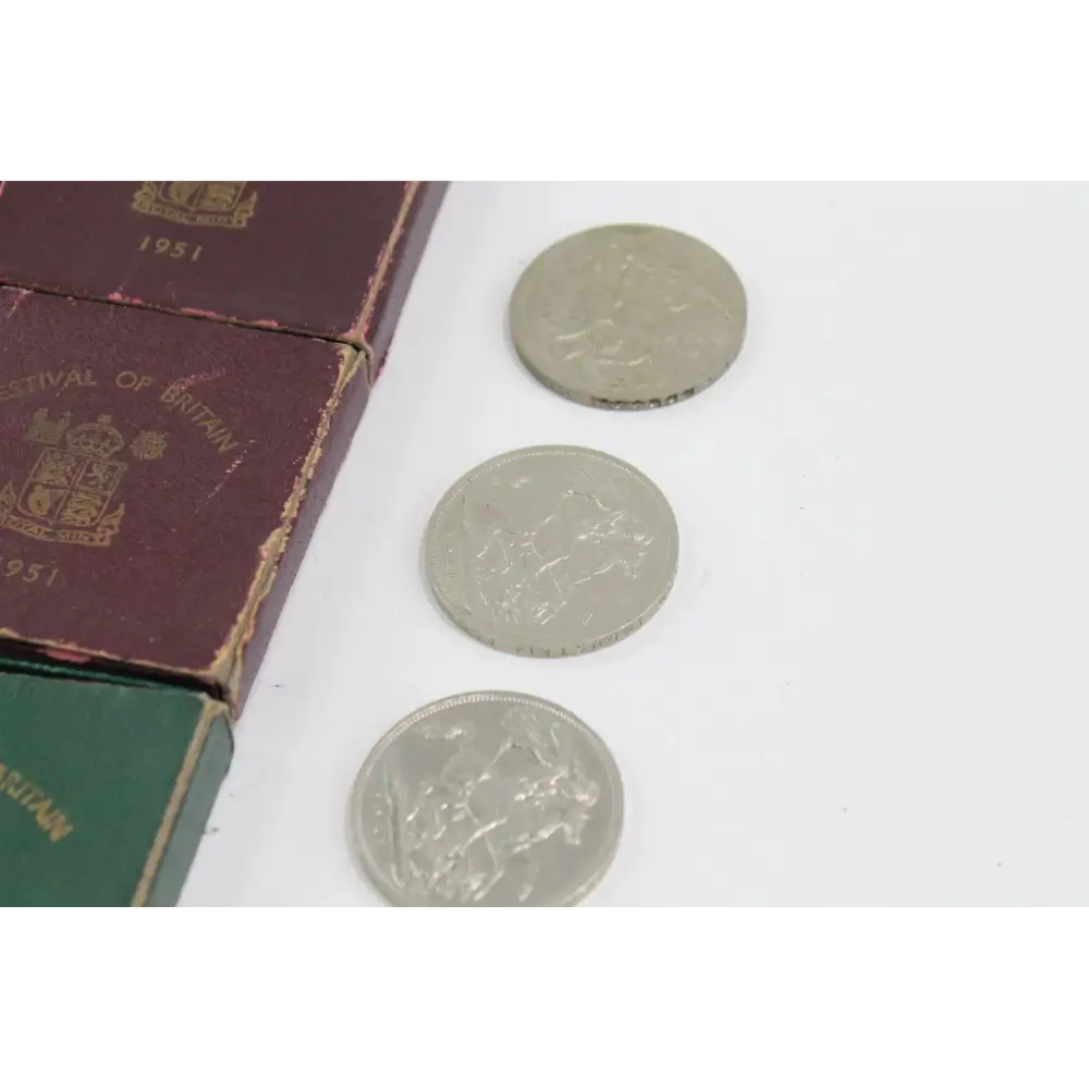 Historical 1951 Festival of Britain Crown Coins from Royal Mint for collectors