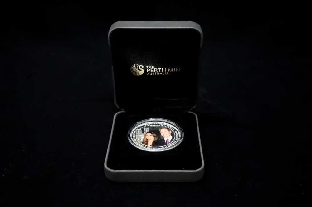 2011 Royal Wedding 1oz Silver Proof Coin – Prince William & Catherine Middleton, Perth Mint