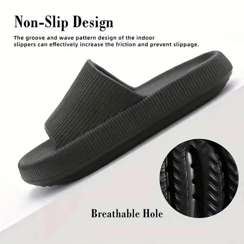 Comfort & Style Men's EVA Slides - Non-Slip, Versatile Stripe Design, Season-Ready Open-Toe Sandals for Anywhere Wear