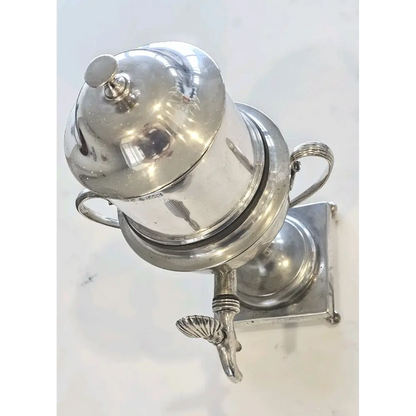 Pre-owned T.W. & Sons silver plated tea urn, Victorian collectible