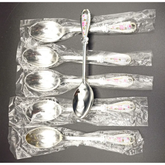 Set of silver spoons