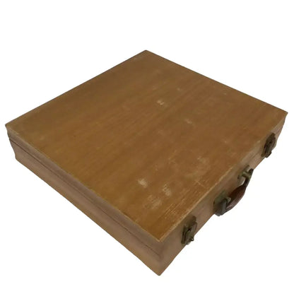 Brown wooden briefcase