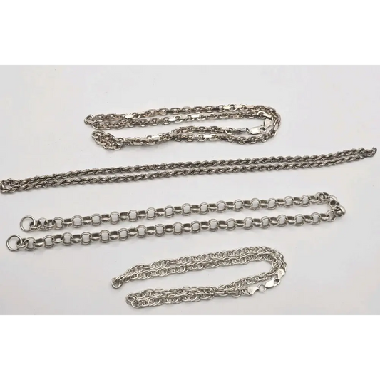 Set of silver chains