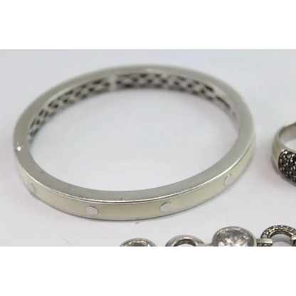 Silver bracelet with small beads