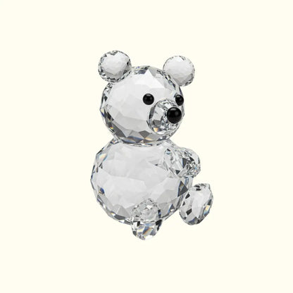 Swarovski Crystal Bear Figurine - Miniature Sitting Retired Glass Art from our home decor collection