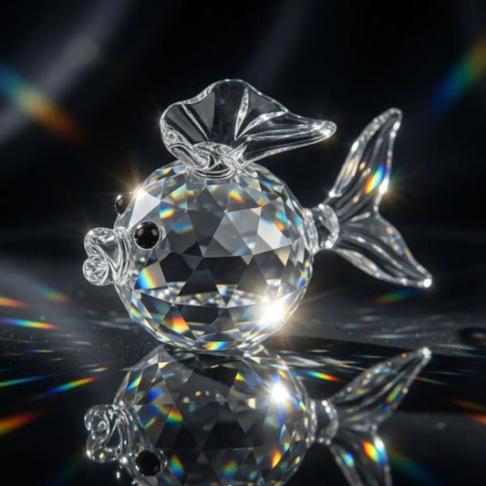 Swarovski Crystal Goldfish Figurine with Black Eyes from our home decore collection