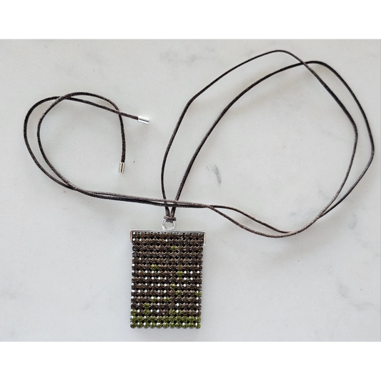 Necklace with a square pendant