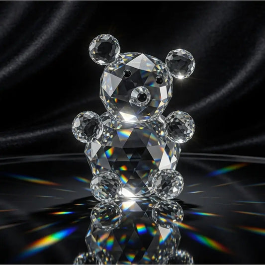 Crystal teddy bear figurine