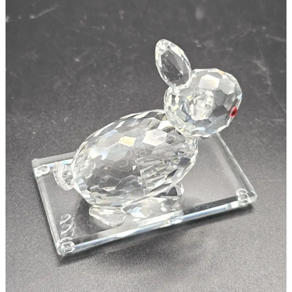 Clear crystal rabbit figurine 