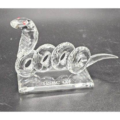 Crystal sculpture of a snake