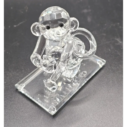 Crystal monkey figurine