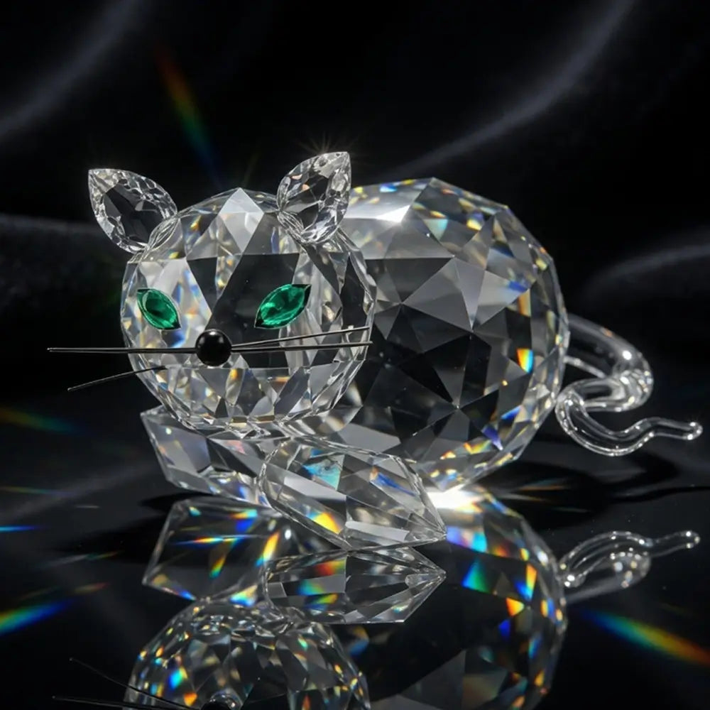 Swarovski Style Crystal Mouse Figurine from our home decore collection 