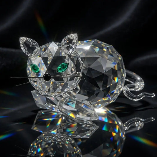 Swarovski Style Crystal Mouse Figurine from our home decore collection 