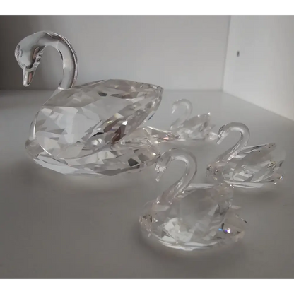 Swarovski swan figurines home decor collectible
