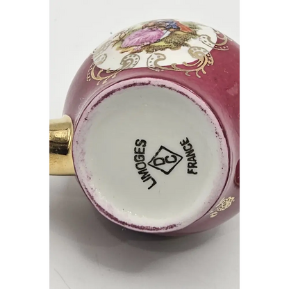 Decorative ceramic item with 'Limoges France' marking on a white background