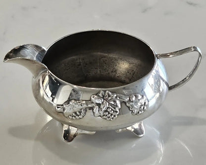 Waterhouse silver plated creamer with grape and vine relief