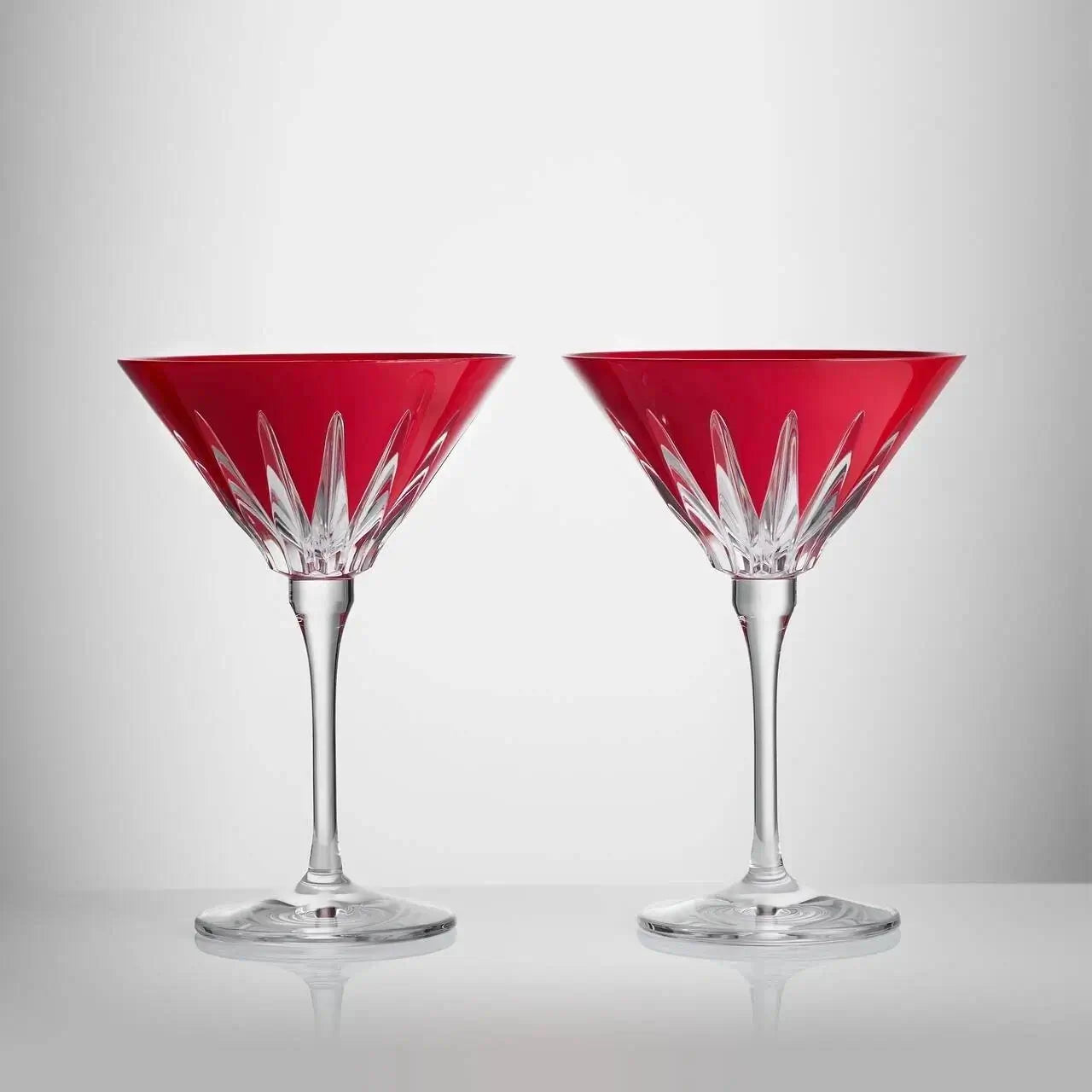 Waterford Martini Firework Red Crystal  Set of 2 from our Premium Crystal & Glassware Collection