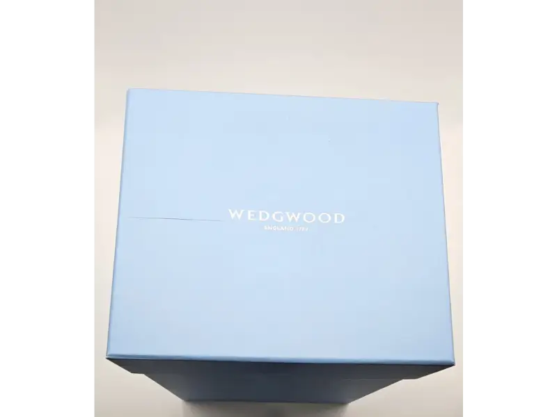 Light blue Wedgwood box on a beige background