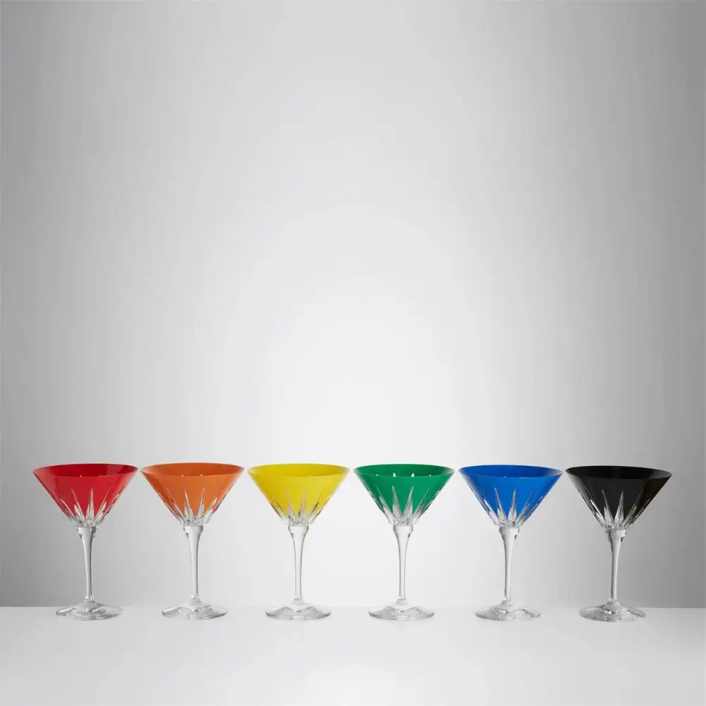 Waterford New Year Fireworks Multi-Color Martini Glasses, Set of 6