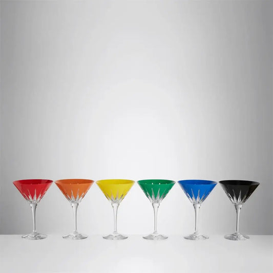 Waterford New Year Fireworks Multi-Color Martini Glasses, Set of 6