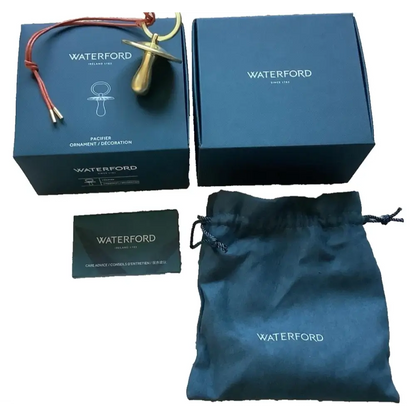 Waterford Pacifier Christmas Ornament New in Box with Ribbon