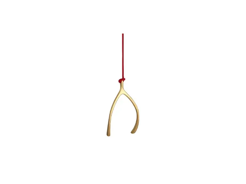Waterford Christmas Wishbone Golden Ornament
