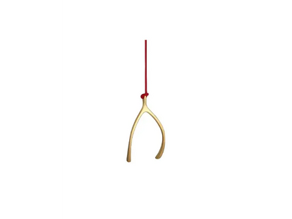 Waterford Christmas Wishbone Golden Ornament