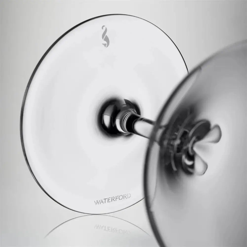Close-up of a Waterford crystal glass