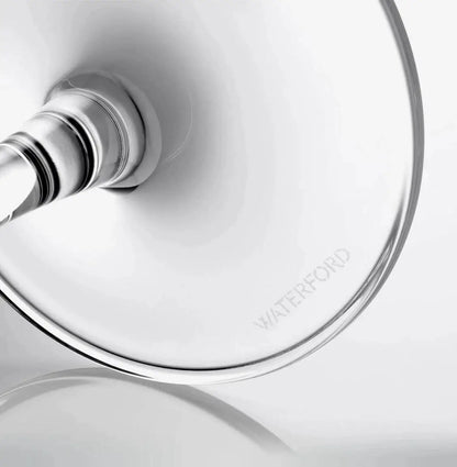 Close-up of a glass lid with a silver handle