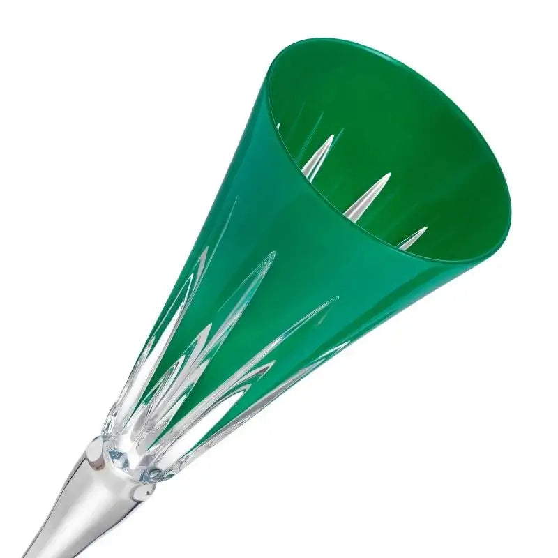 Green and clear glass object