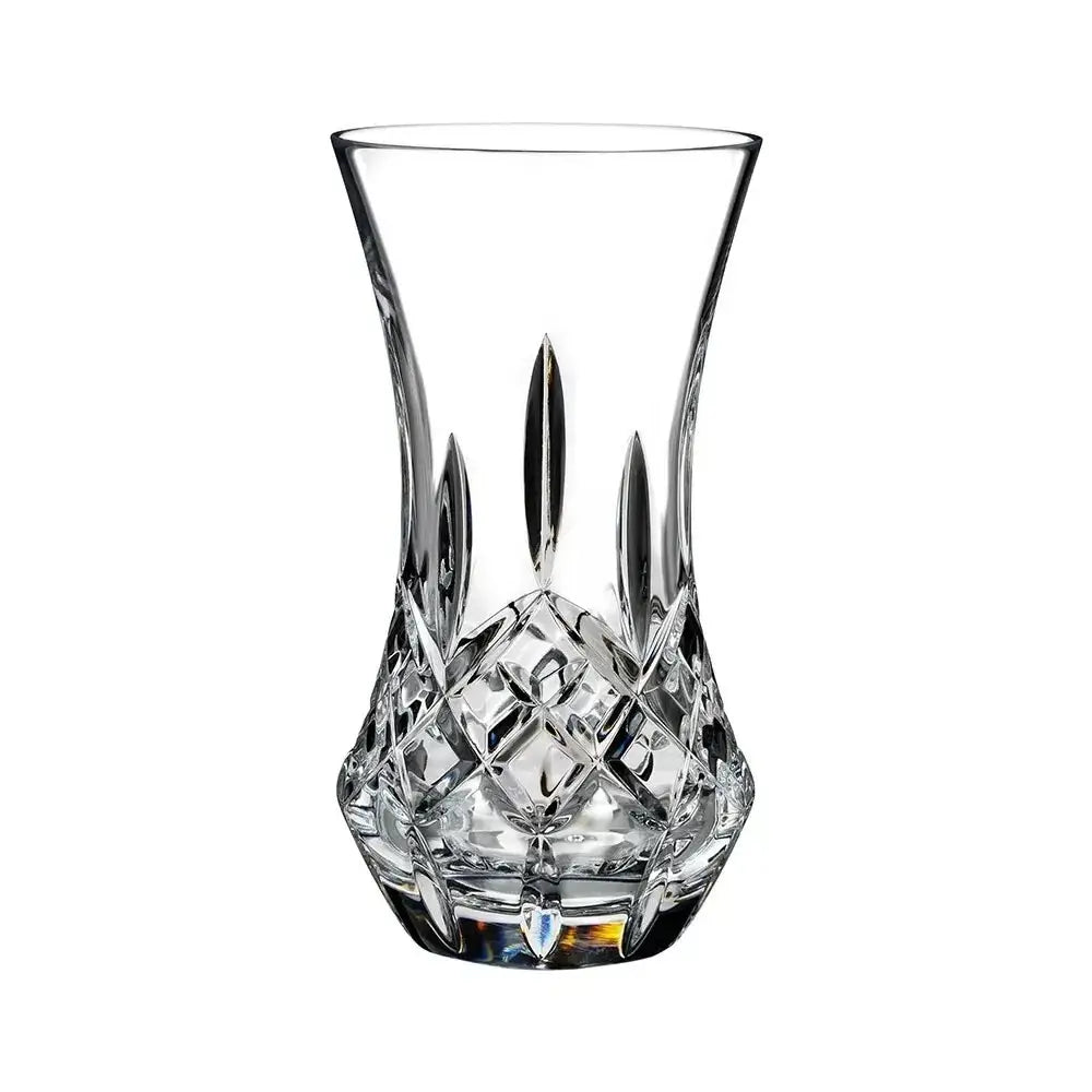 Lismore Bon Bon Vase in clear crystal, 15.5cm height, showing the iconic diamond cuts.