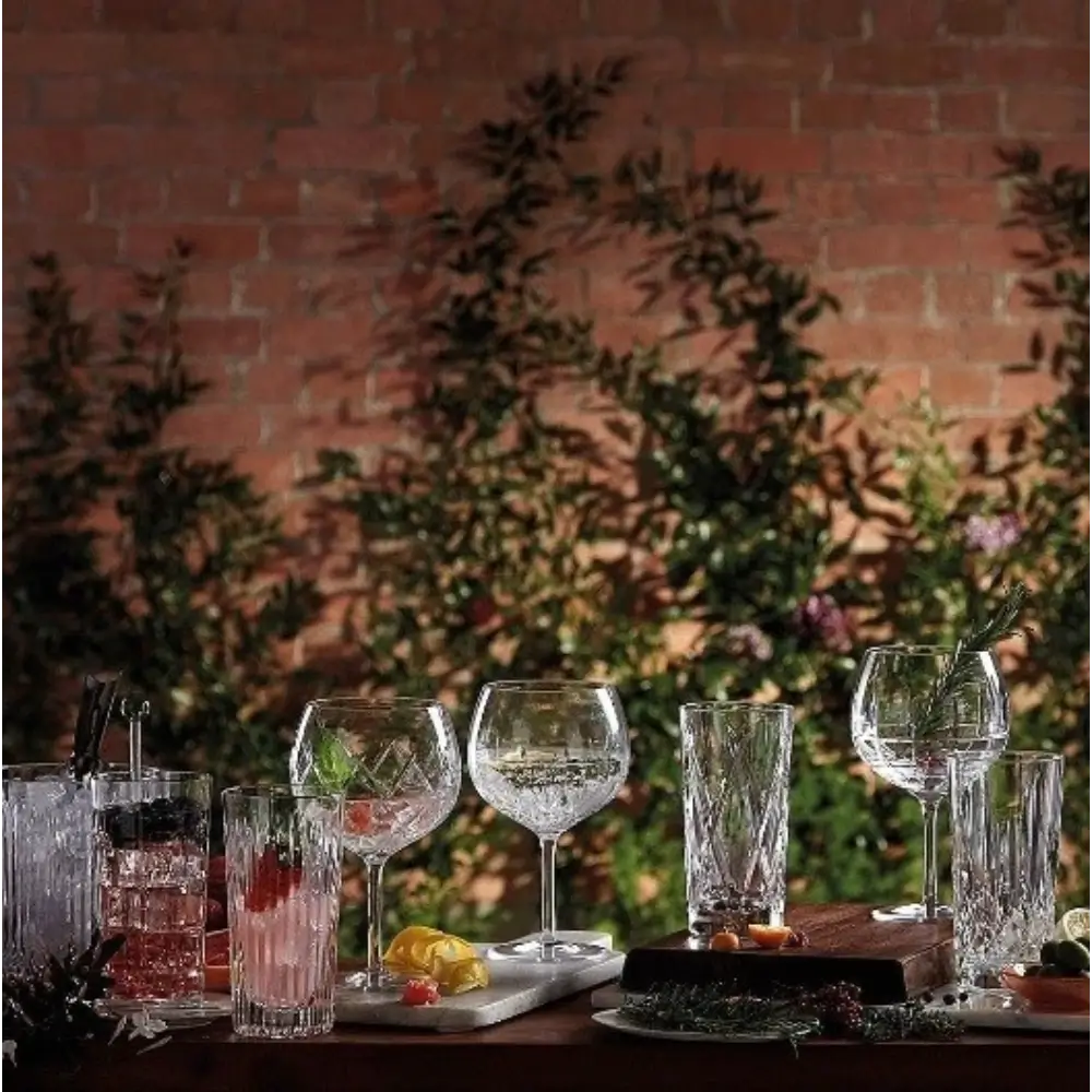 Waterford Lismore Pattern Irish Crystal Gin Balloon Glasses