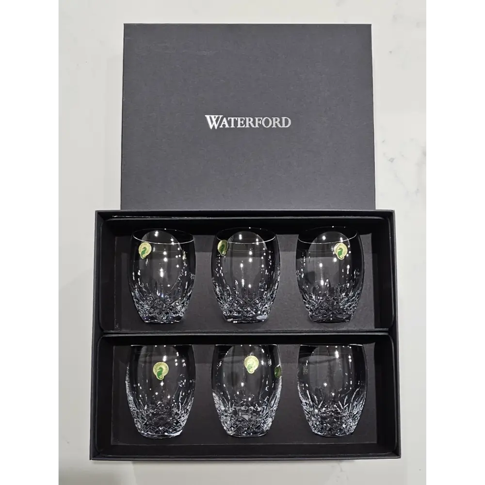Waterford Lismore Essence Crystal Whiskey Glasses Hand-Blown in Ireland