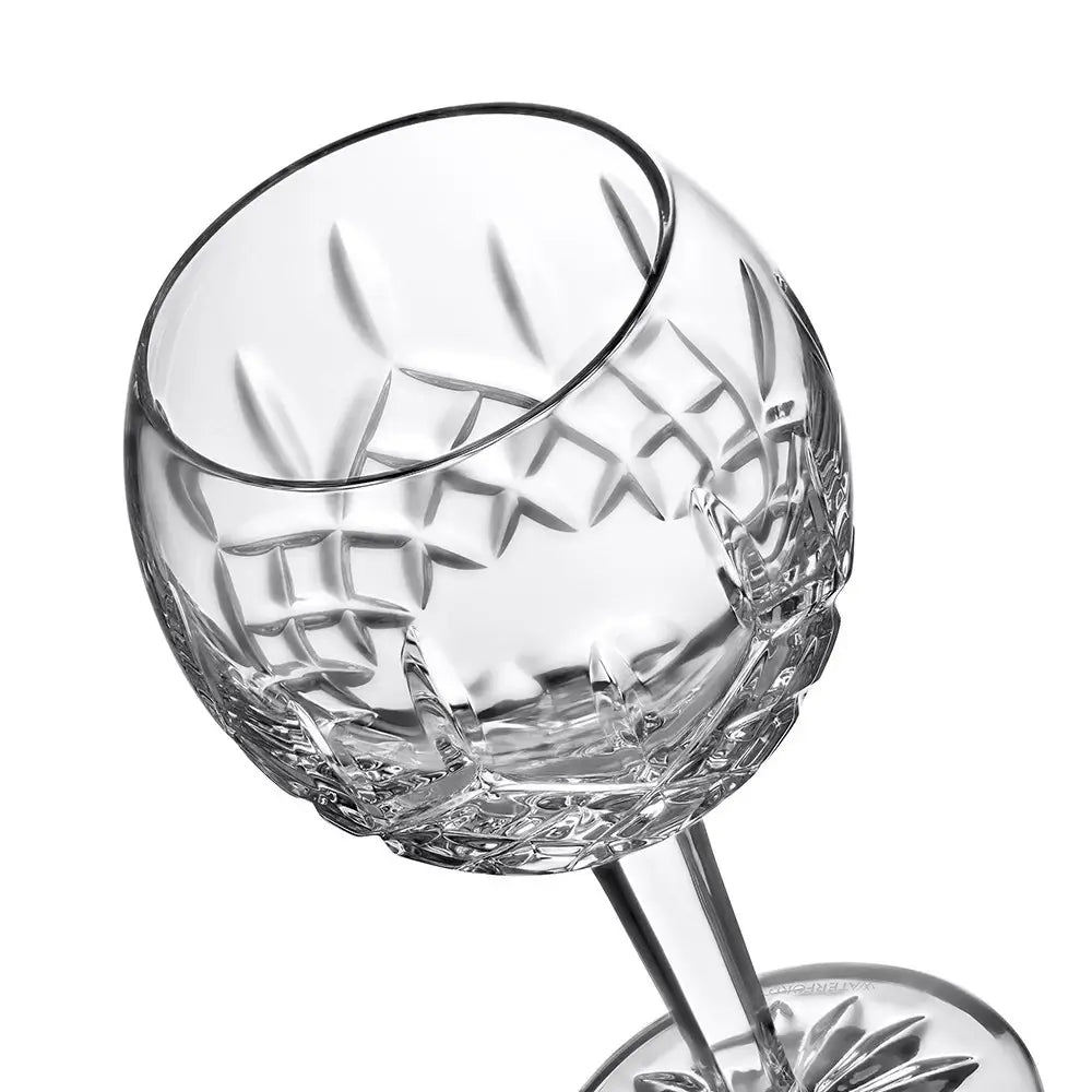 Waterford Lismore balloon wine glass bowl showing diamond and wedge cuts